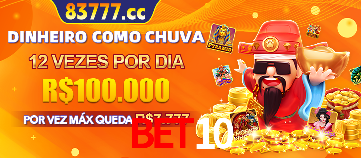 Banner do programa de recompensas Recomende para amigos do BET10, detalhando os bônus por convidar amigos, com prêmios que chegam a R$288.888.