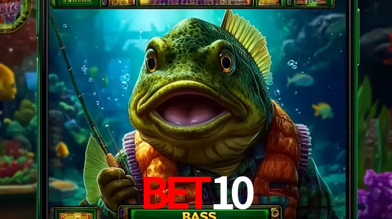 Personagem de peixe pescador do popular jogo de slot com tema de pescaria, uma das emocionantes opções de caça-níqueis para jogar e ganhar no cassino BET10.